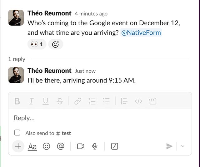 People reply